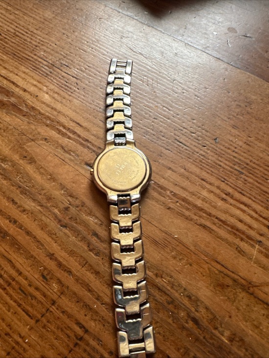 Fendi Two-Tone Gold and Silver Roman Bezel Wristwatch